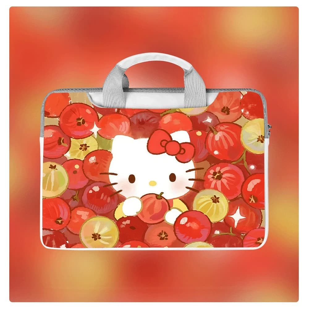 Borsa per Laptop alla Moda con Motivo Hello Kitty 12 13 14 15 16 Pollici Custodia Impermeabile per Laptop con Tasca Adatta per Viaggi Lavoro Ufficio