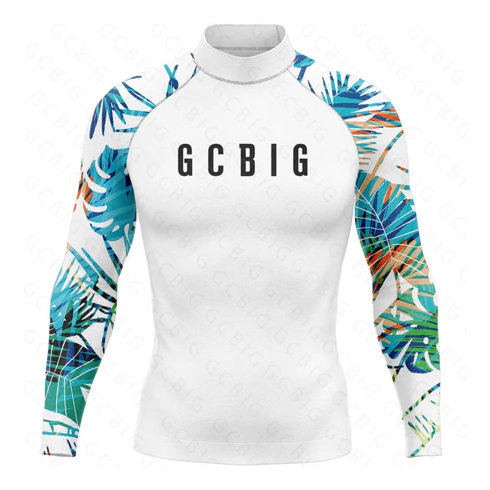 Rashguard da Uomo Casual per Sport Acquatici Estivi, Tuta da Surf a Maniche Lunghe con Protezione Solare, Set alla Moda
