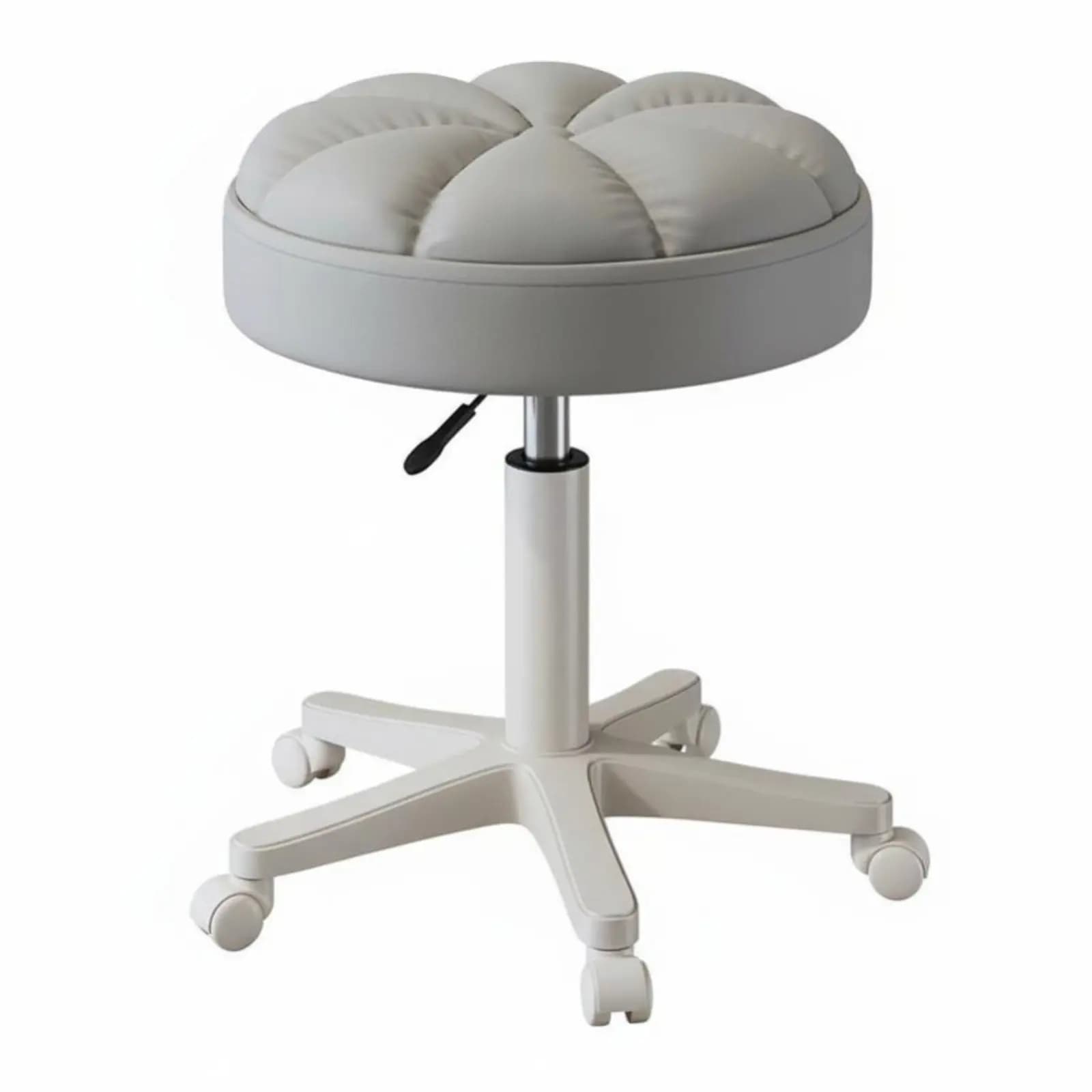 Sgabello Girevole Regolabile con Supporto Lombare, Seduta Imbottita, Seduta Commerciale, Base Stabile a 5 Punti, Ergonomico