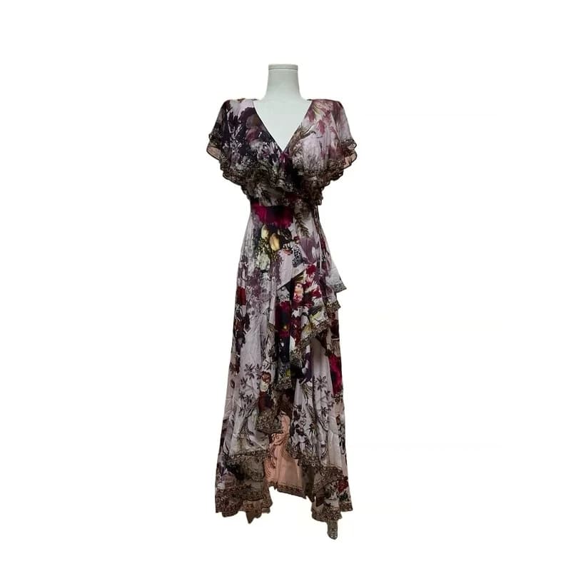 Floral Dress Bussis with Diamonds Set, Lightweight and Subtle, Elegant for Appointments, Spring Season