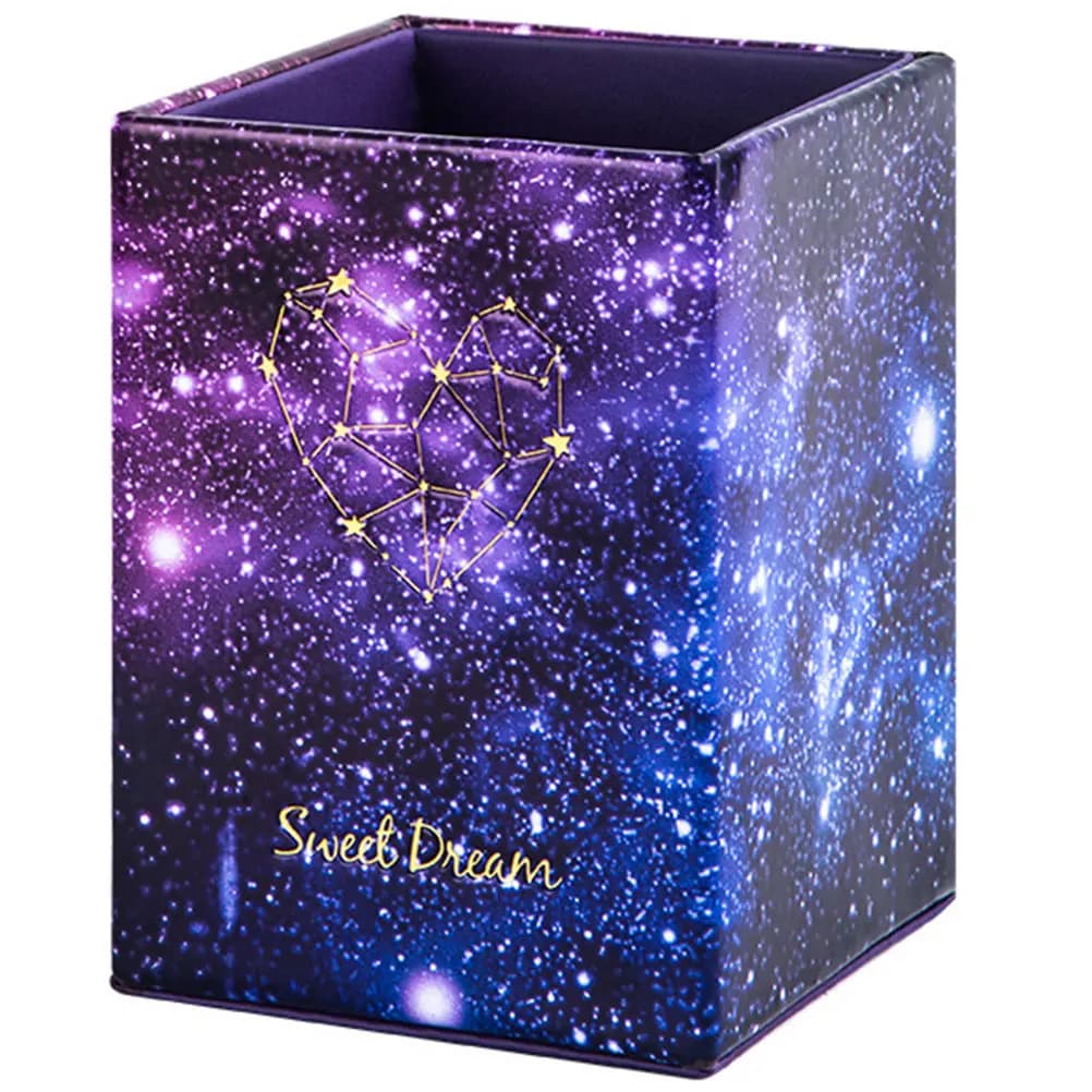 Portapenne Viola da Scrivania, Porta Matite Creativo, Porta Pennelli Trucco, Organizzatore per Forniture da Ufficio, Contenitore per Penne