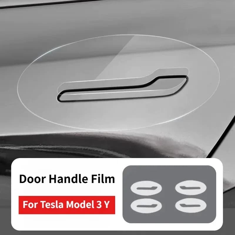 Protezione Antigraffio per Maniglia Porta Tesla Model 3 e Model Y 2017-2025 - Pellicola Protettiva in TPU per Maniglia Invertita