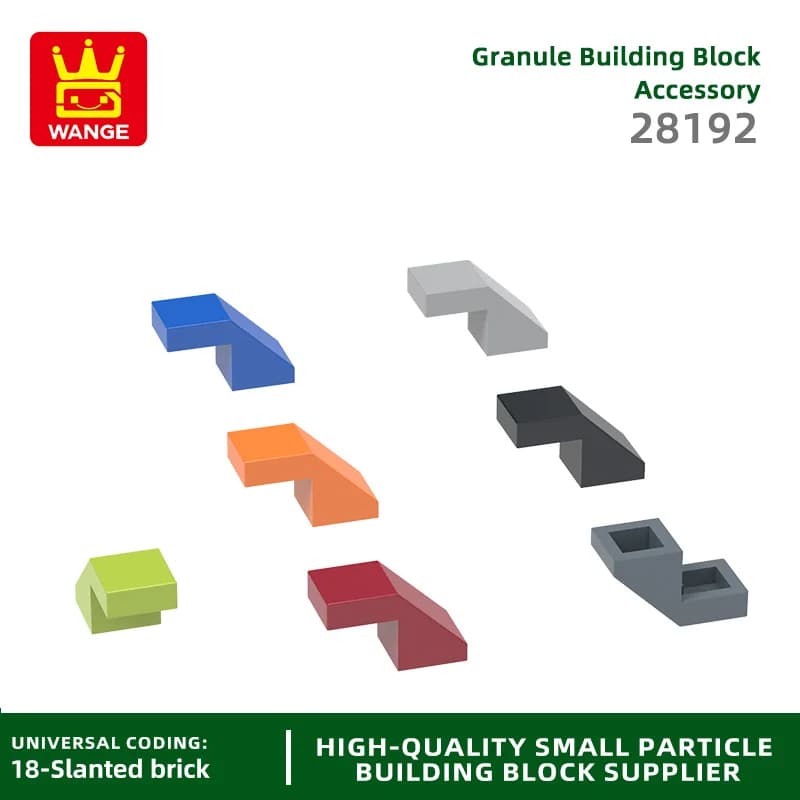 Wange 238 Pz/lotto 28192 Pendenza 2x1 con Ritaglio senza Blocchi di Perno Accessori di Colore Compatibile con il Mattoni Giocattoli Per Bambini Assemblaggio