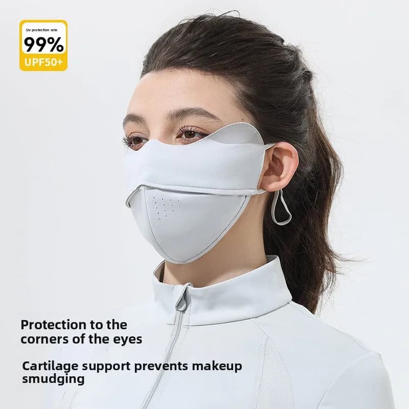 3D Outdoor Sunscreen Mask Full Eye Corner Coverage UV Protection Stylish Versatile Cycling Sun Face Shield For Summer