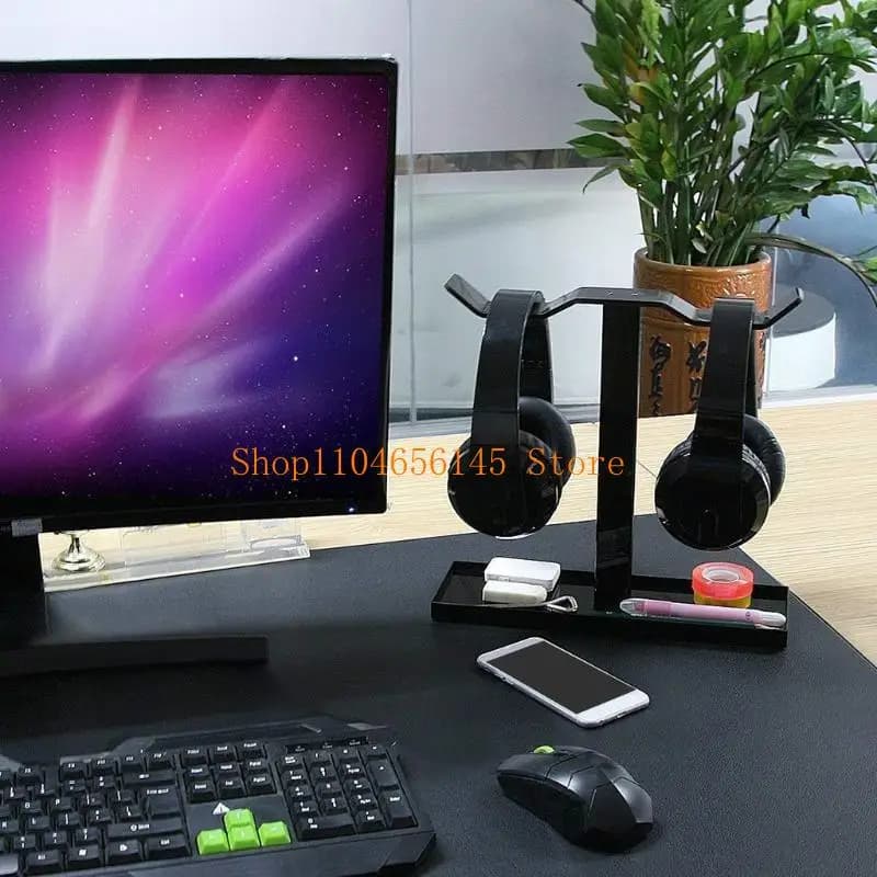 652F Supporto per auricolari da 3,5 pollici larghezza Supporto per gancio per cuffie Montaggio per auricolari Base pesante da