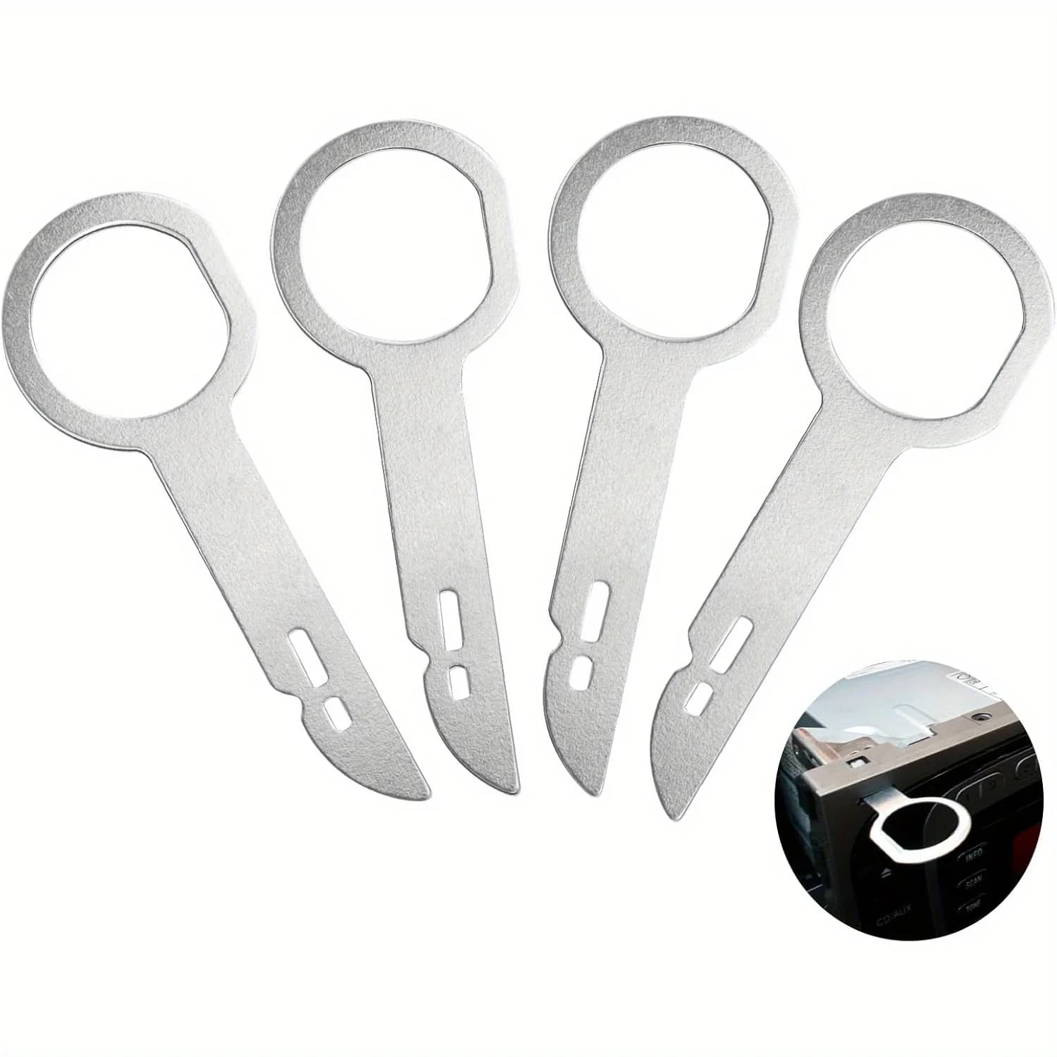 4Pcs Radio Stereo Removal Extractor Key Release Pin Head Unit Audio Install Tool For Volkswagen Audi Mercedes Benz BMW Car Parts