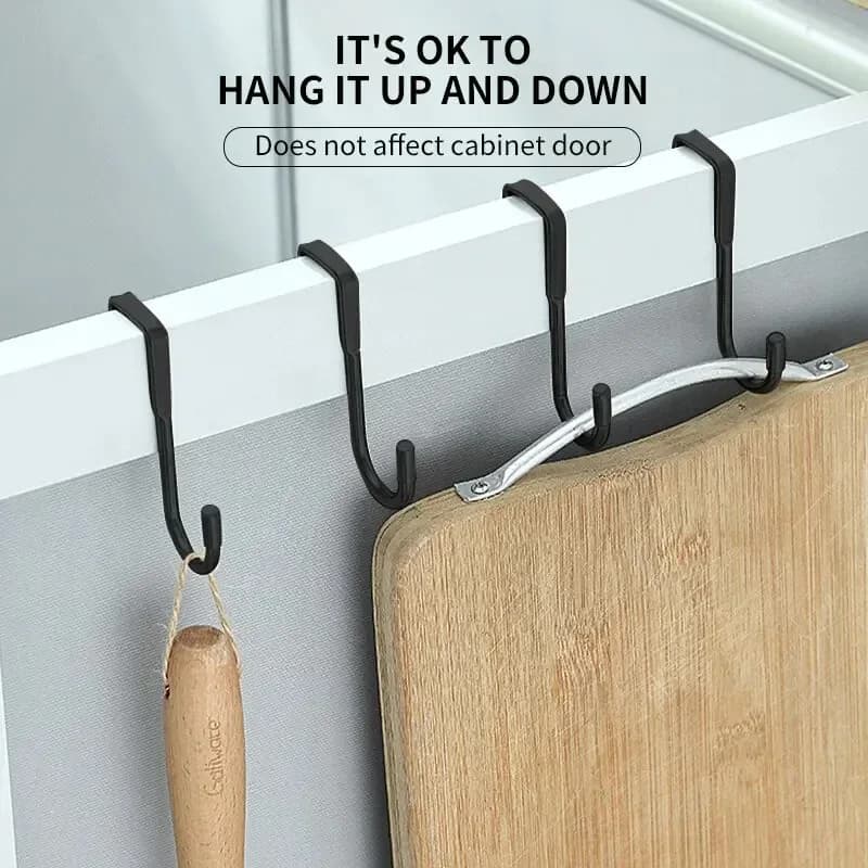 Stainless Steel Double S Hook Towel Holder, Free Punching Machine, To Hang To Wall, For Bathroom Kitchen Door