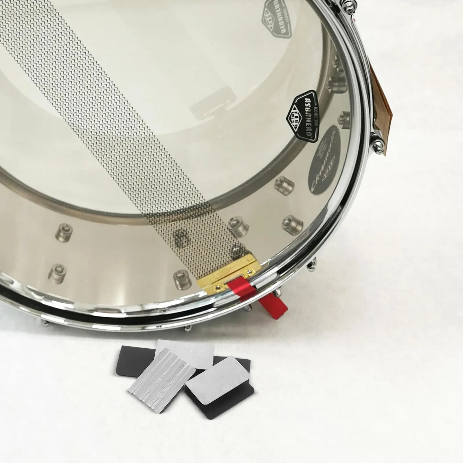 Set di 3 Protezioni per Tamburo in Silicone, Antiscivolo, Prestazioni Stabili, Facile Installazione, per Tamburo Jazz Acustico e Basso