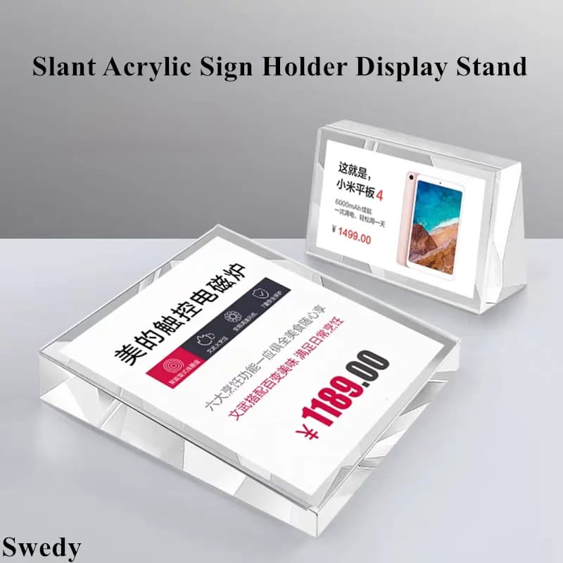 A6 100x150mm Etichetta prezzo da tavolo Porta carta Immagine di matrimonio Cornice per poster Porta cartello magnetico in acrilico Espositore