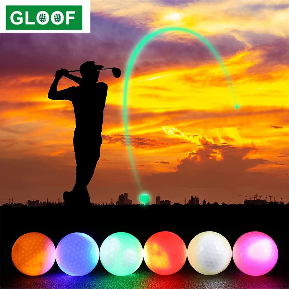 1 palla da golf a LED luminosa che si illumina al buio, palle da golf lampeggianti multicolore per allenamento notturno, regalo.