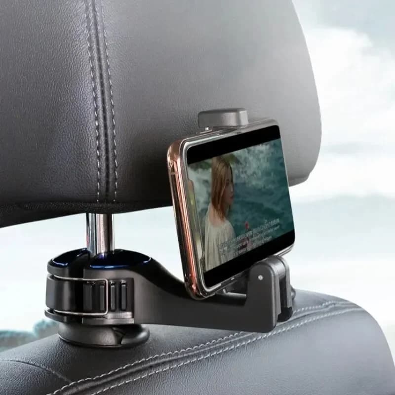 Multifunzionale 2 In 1 gancio per auto nascosto multifunzionale poggiatesta posteriore supporto per telefono tipo di blocco Mobile