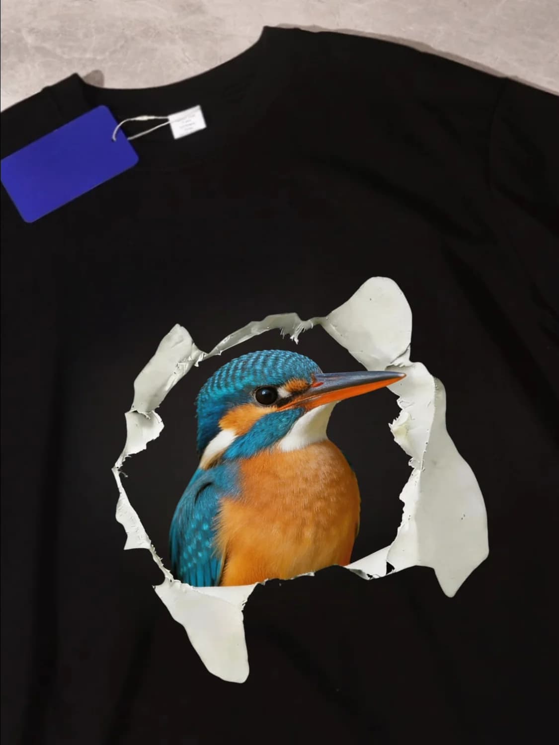 Cotton Bird Watching T-Shirt Men Women Breathable Casual Short Sleeve round Neck Print Bird Illustration Fun Cute Daily Wear