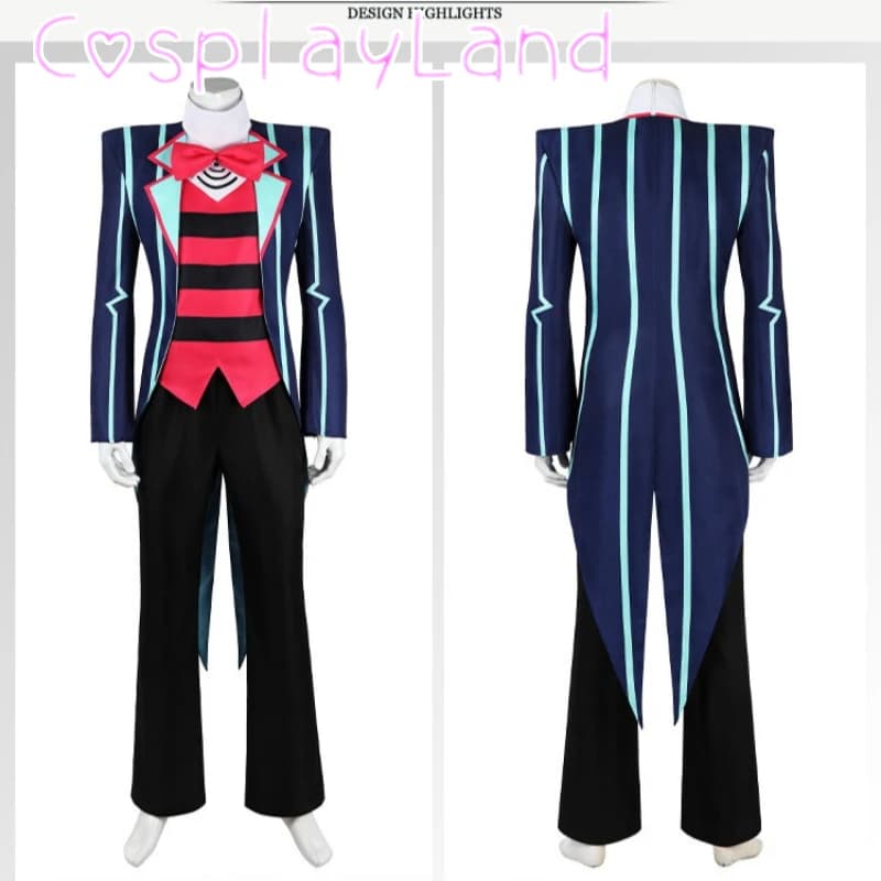 Costume Cosplay Anime Vox, Set Completo con Cappotto e Pantaloni, Travestimento per Halloween e Carnevale, Abito da Uomo per Giochi di Ruolo e Comic Con