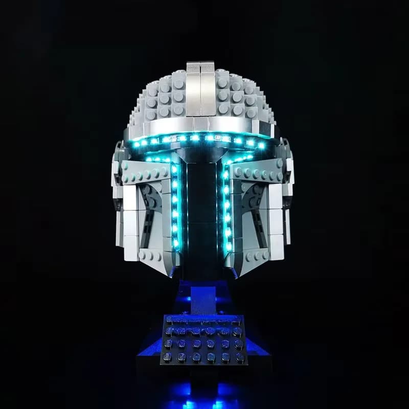 LYBMTWF Kit di illuminazione a LED compatibile con il modello di casco mandaloriano Lego 75328 (NON includere i mattoni del modello)
