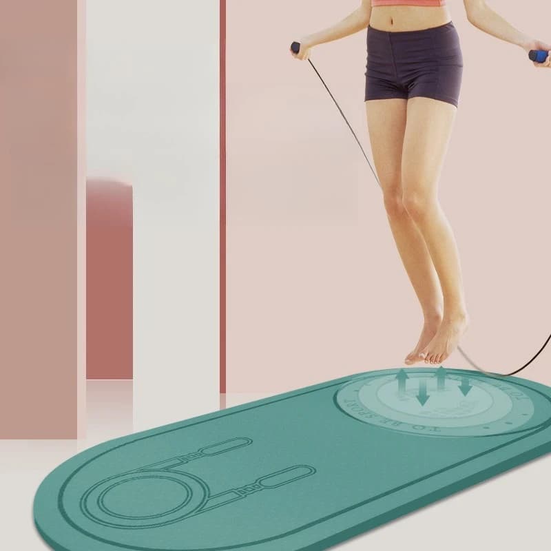 Acoustic and Anti-shock Insulating Mat, Silent Pad for Indoor Fitness and Sauce with Corda, Rubber Anti-slip Mat