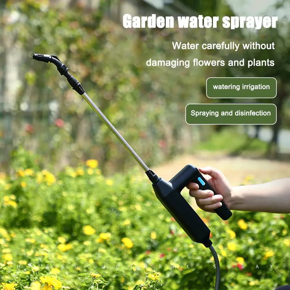 Electric Plant Sprayer Garden Sprayer with 8M 5M 3M Hose 3 nozzles Portable Battery Powered Watering Wand Yard Lawn Weeds Plants