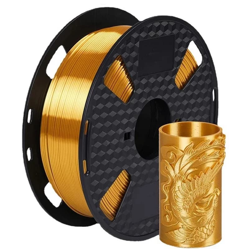 3D Printer Filament PLA 1.75mm Silk Filament PLA 1kg 500g 250g 3D Printing Material Shiny Filament Gold Black Silver Multipack