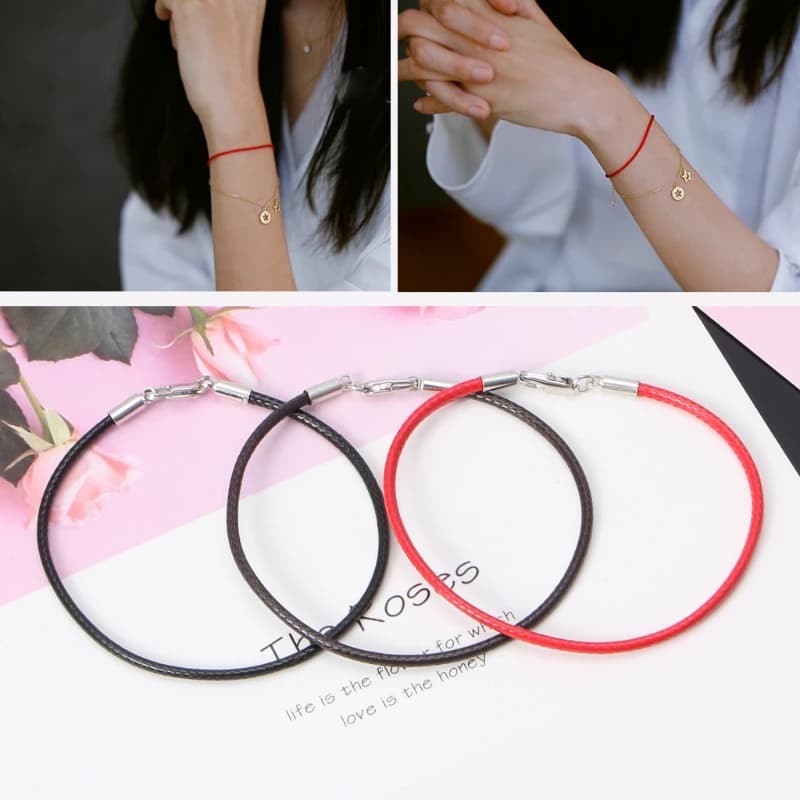 Lucky Simple intrecciato String bracciali braccialetto Kabbalah Street Style chiusura a moschettone braccialetto fascino gioielli fai da te decorazione regali
