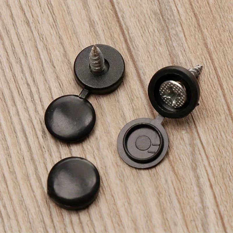 50 Pieces / Bag Practical Plastic Covers with Hinge, Screw Protection and Bottles, Furniture Decoration