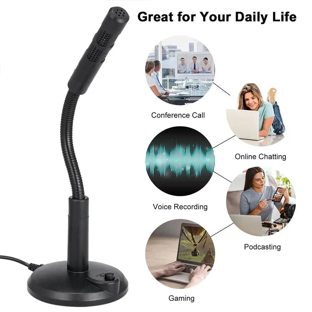 USB microphone for laptop, voice chat microphone and recording for desktop and karaoke PC