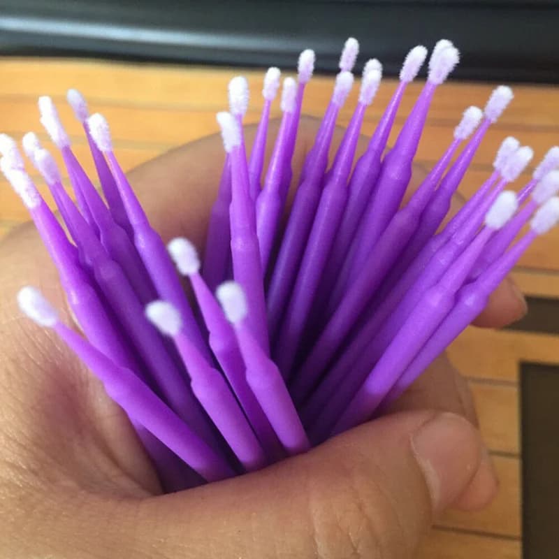100Pcs Car Touch Up Paint Micro Brush Micro Applicator Stick Tip Tool Touch Up Paint Micro Brush Car Detailing Cleaning Supplies