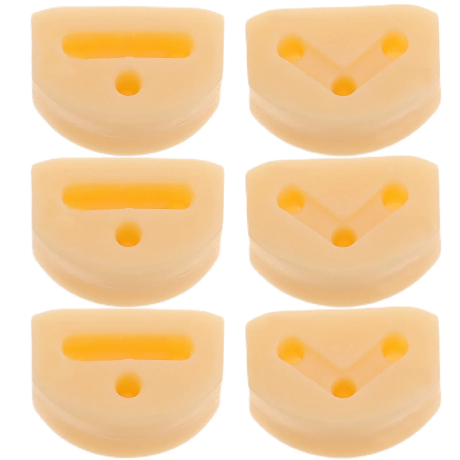 6 Pezzi Bloccacorde per Chitarra, Perline di Fissaggio in Plastica Beige per Corde in Nylon, per Chitarra Classica, Flamenco, Acustica e Ukulele