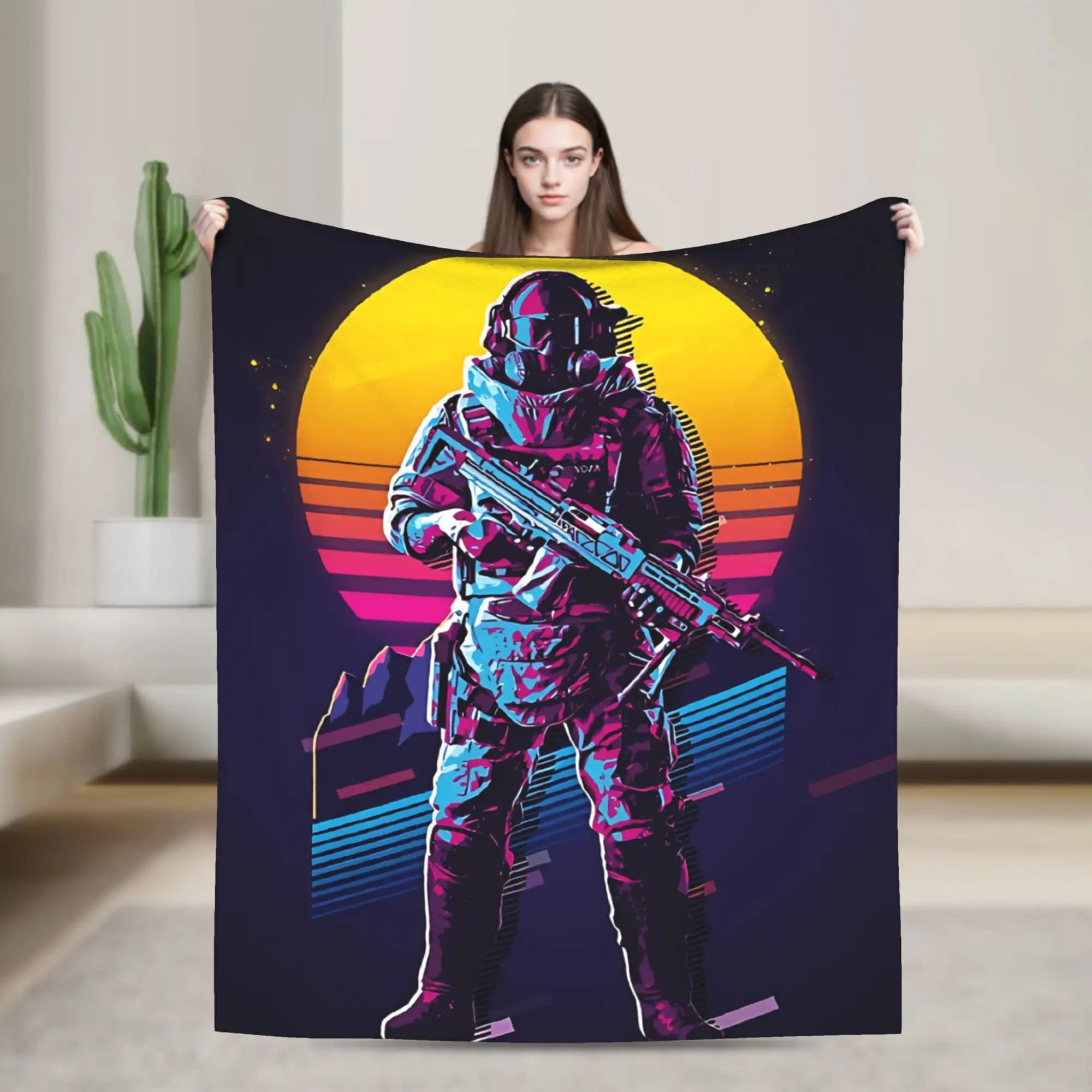 Soft Blanket Travel Office Battlefield 2042 Game Throw Blanket Flannel Bedspread For Living Room Novelty Sofa Bed Cover
