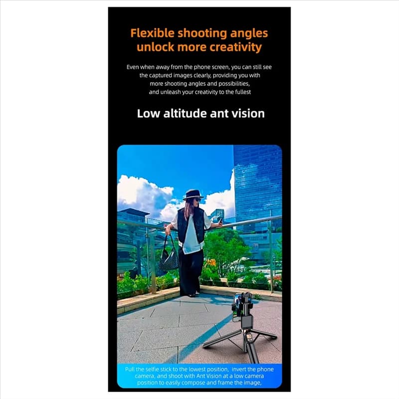 -A89Z CL07 Mirroring dello schermo Selfie Stick WIFI Schermo di proiezione Treppiede Visualizzazione in tempo reale Selfie Monitor per Smartphone Vlog