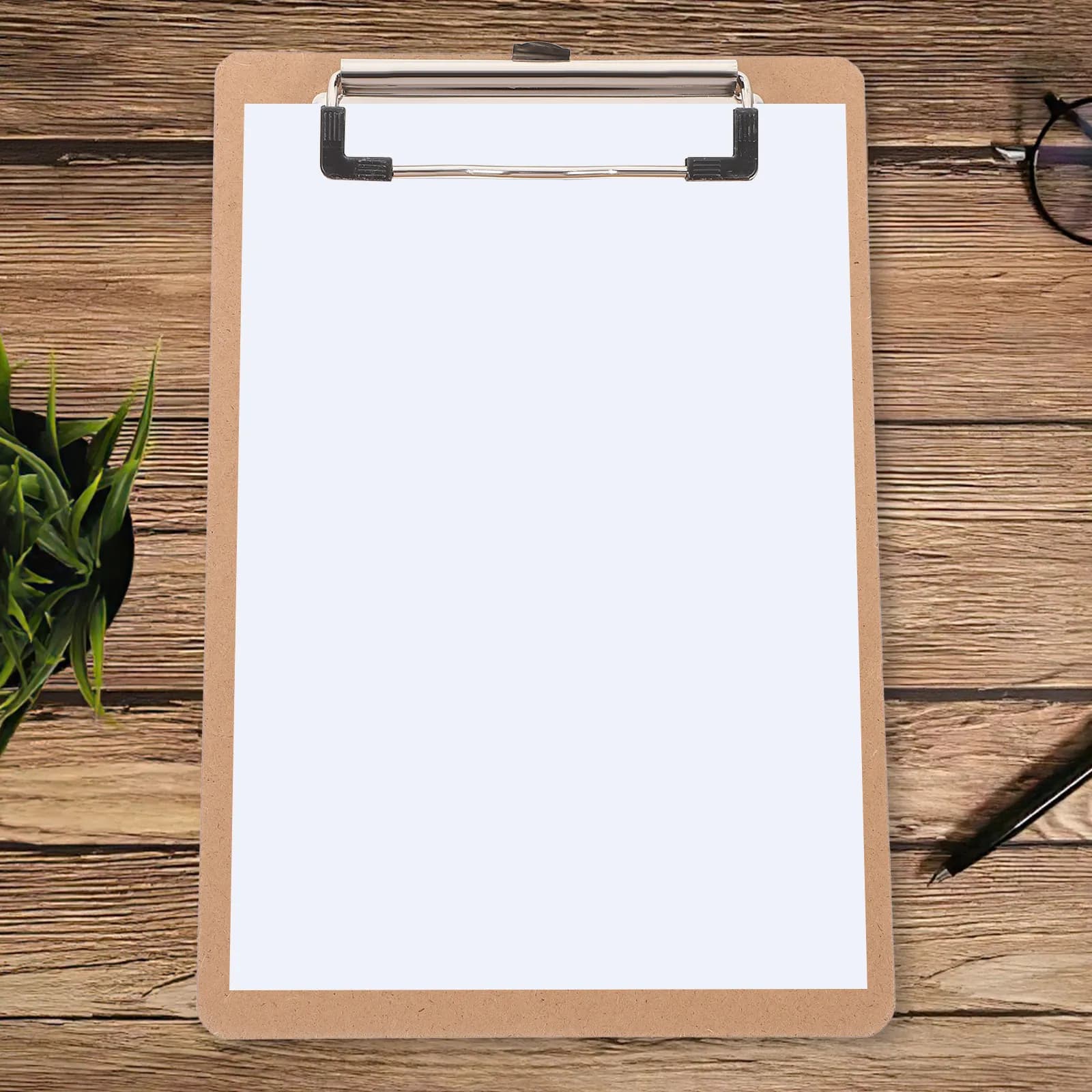 Set di 5 Portablocco in Legno e Ferro Resistenti, Multiuso, con Superficie per Scrivere, Organizzatore di Documenti per Ufficio e Casa