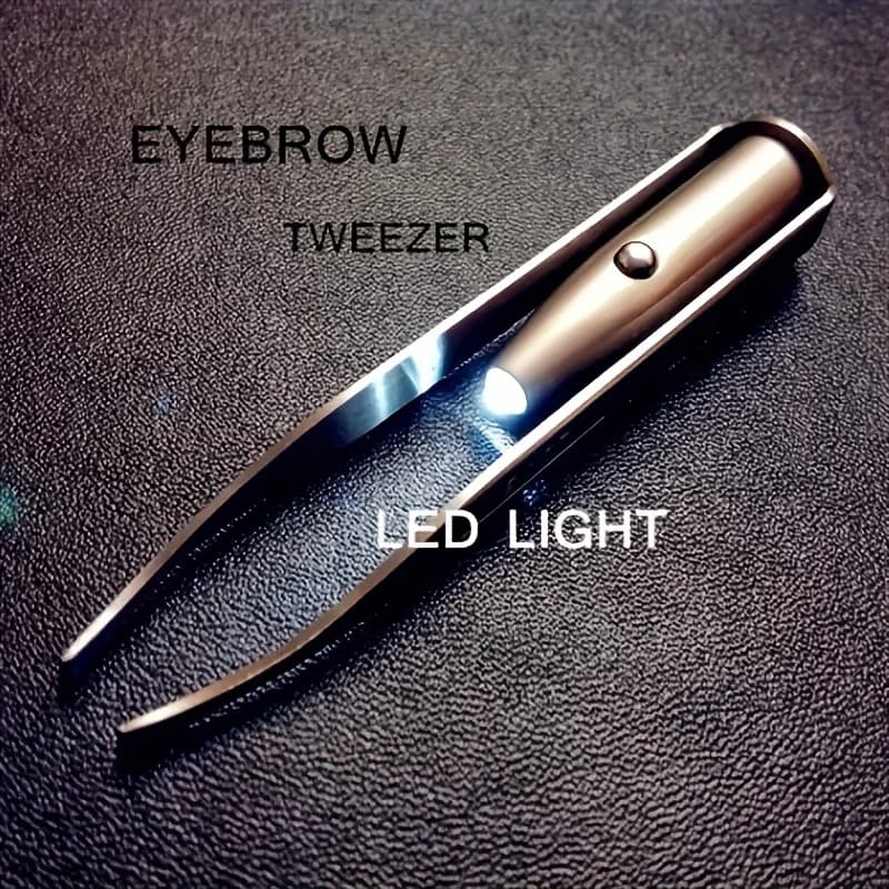 Strumento per pinzette per sopracciglia con luce a LED aggiornato da 1/2 pezzi con design intelligente per una perfetta modellare le sopracciglia e l'applicazione delle ciglia finte