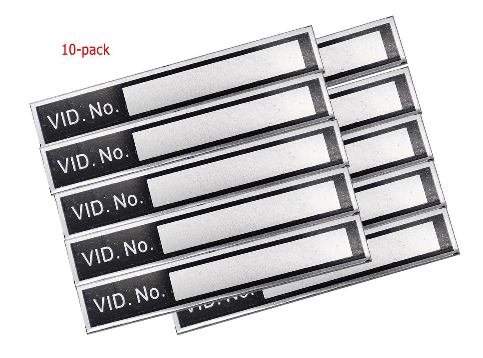 Pack of 10 blank identification plates for VIN and axle weight, for vehicles, trucks, boats and trailers, 120mm x 20mm