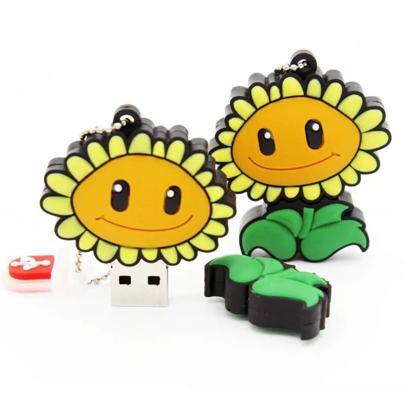 JASTER Cartoon Girasole USB 2.0 Flash Drive Capacità reale al 100% 32 GB 64 GB 128 GB Creatività Pen Drive Regali per studenti Memory Stick