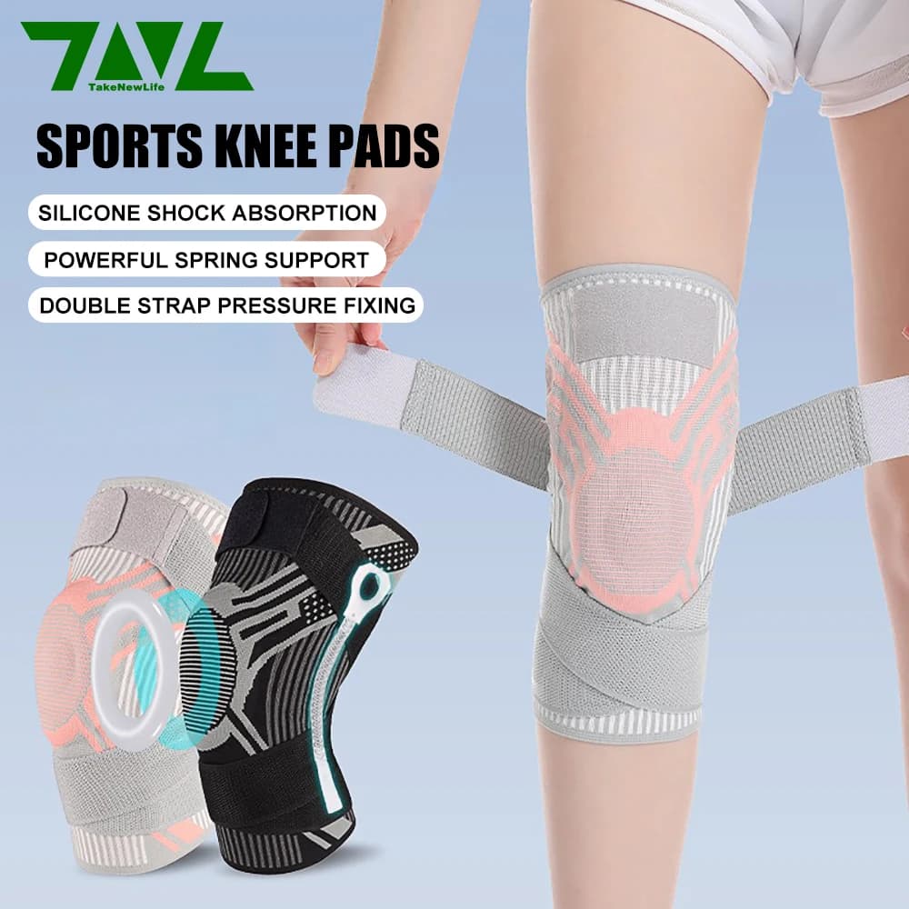 Ginocchiera unisex con manica a compressione Elite da 1 pezzo con cuscinetti in silicone Stabilizza le tue ginocchia durante allenamenti in palestra Sport con la palla
