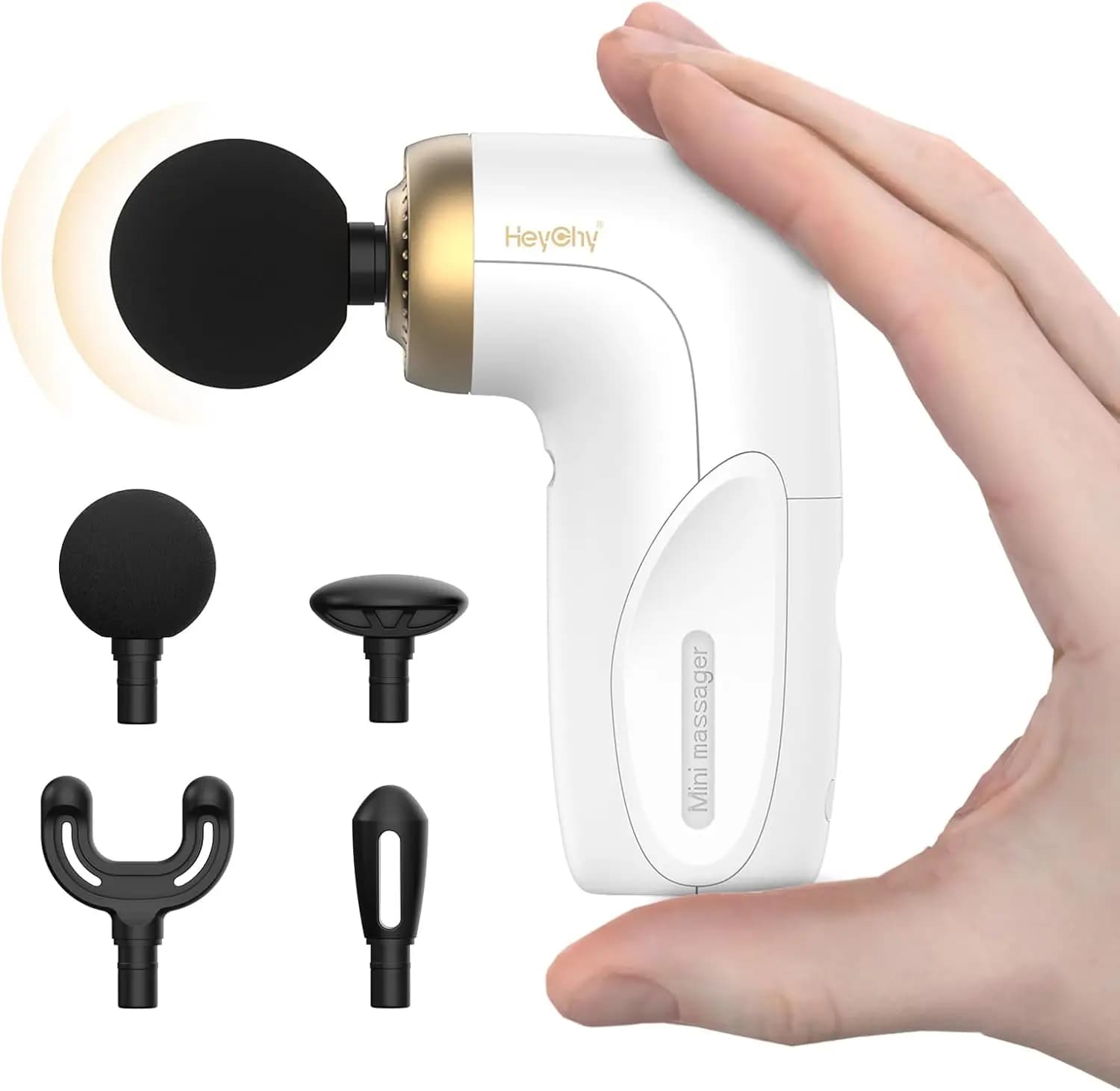 Mini Percussion Massage Gun, Deep Muscle Lift, Fitted and Portable for Sports, Travel, Office, Home, Athletes (Bianca)