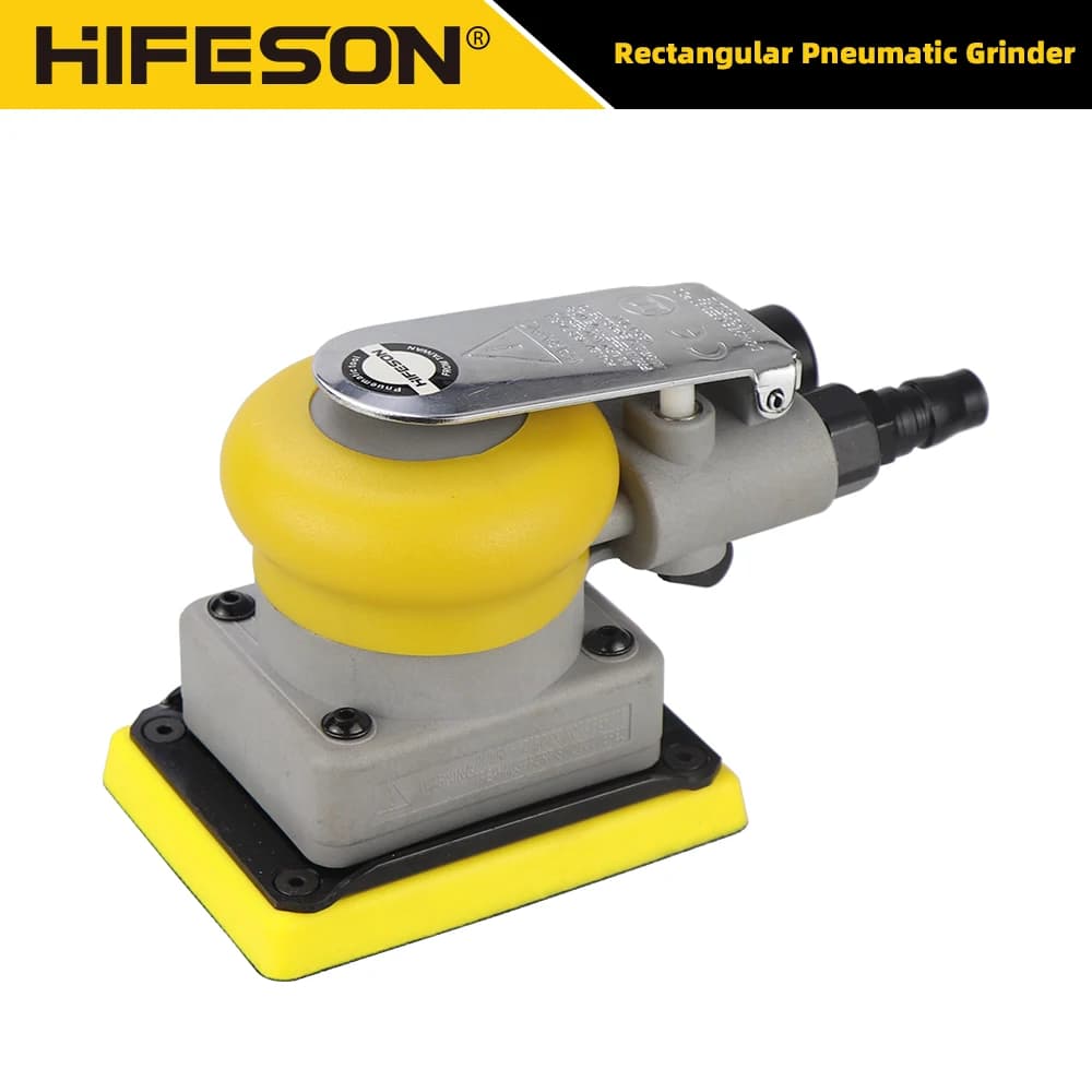 HIFESON Smerigliatrice Auto Levigatrice Ad Aria Lucidatrice Con 20 Pz Carta Vetrata Pneumatica Auto Lucidatura Smerigliatrice Strumento Quadrato 70*100mm