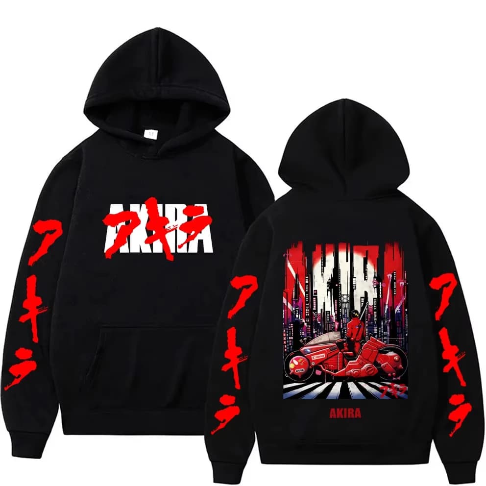 Akira Harajuku Hoodies Oversized Unisex Graphic Print T-Shirt Women Men Cotton Casual Streetwear Fashion Comfortable Couples top