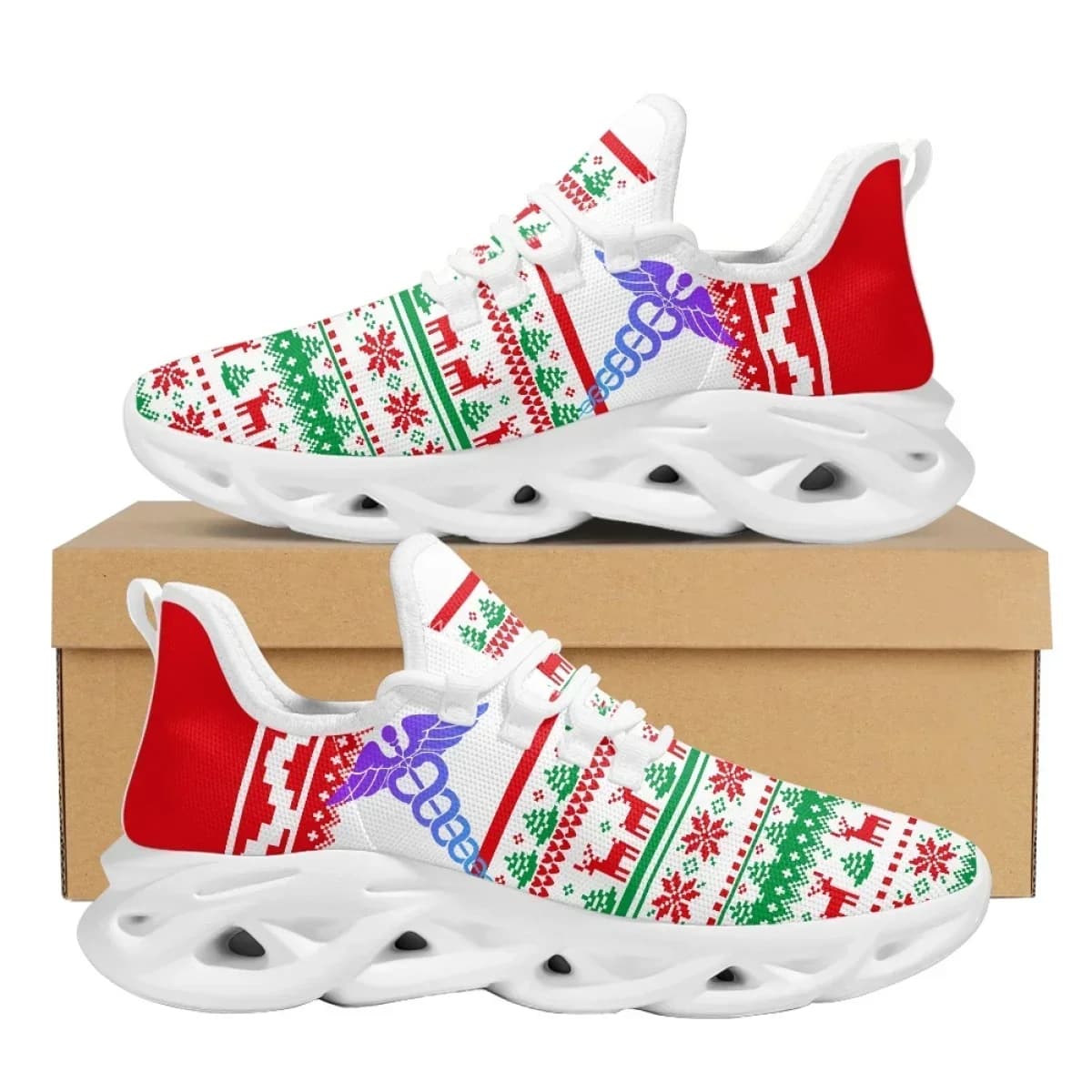 Nuove Sneakers Traspiranti alla Moda 2025, Regalo di Natale, Scarpe Mediche per Infermiere, Scarpe Leggere da Corsa per Ragazze, Buon Natale