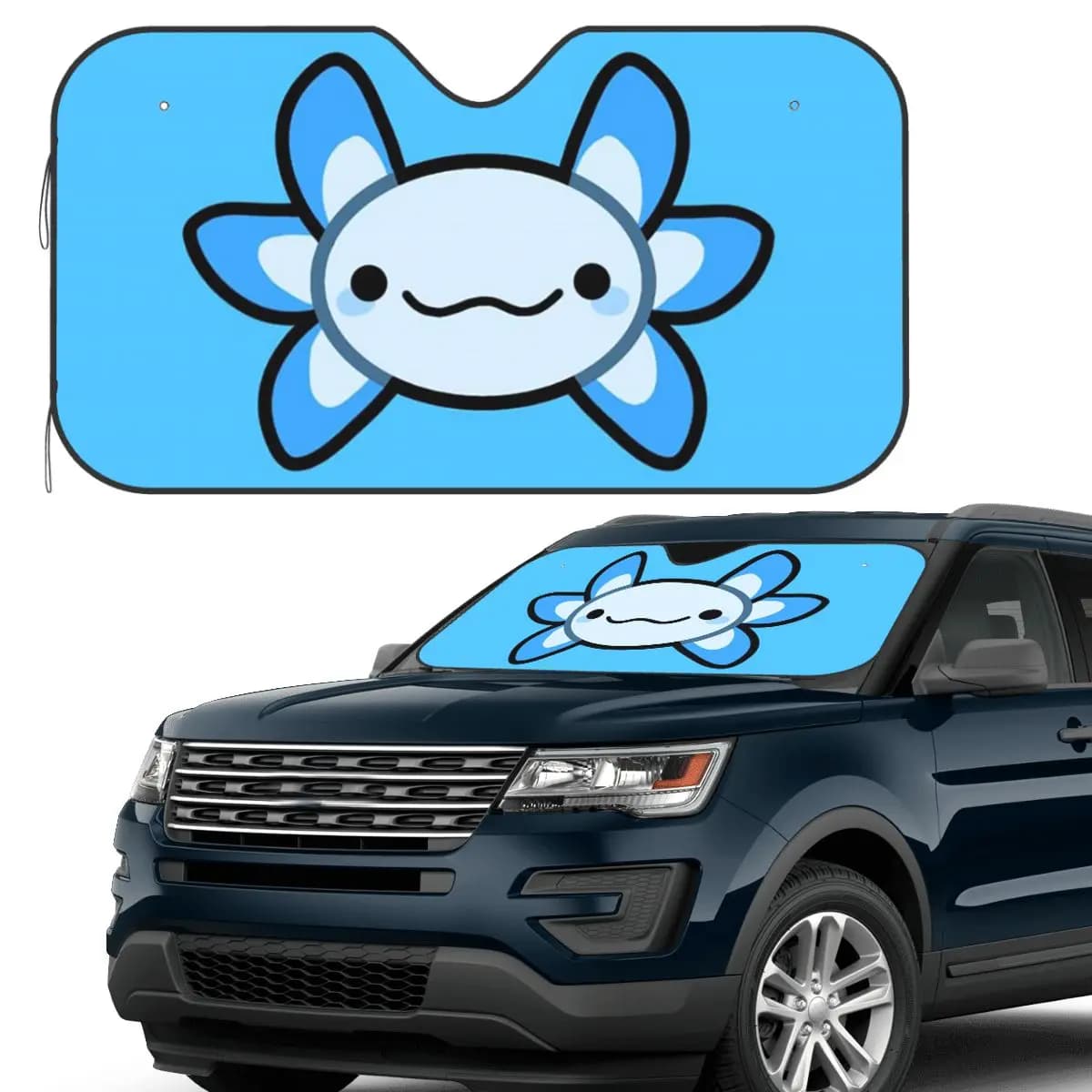 Axolotl Blue By Matx Ft Parasole Parabrezza Auto Parabrezza Anteriore Finestra Parasole Accessori Coperture
