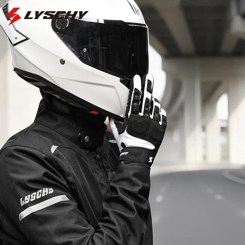 LYSCHY Summer Breathable Mesh Motorcycle Gloves, Wear-Resistant Thin Vintage Riding Gloves Men Women Anti-Slip Motorbike Gloves