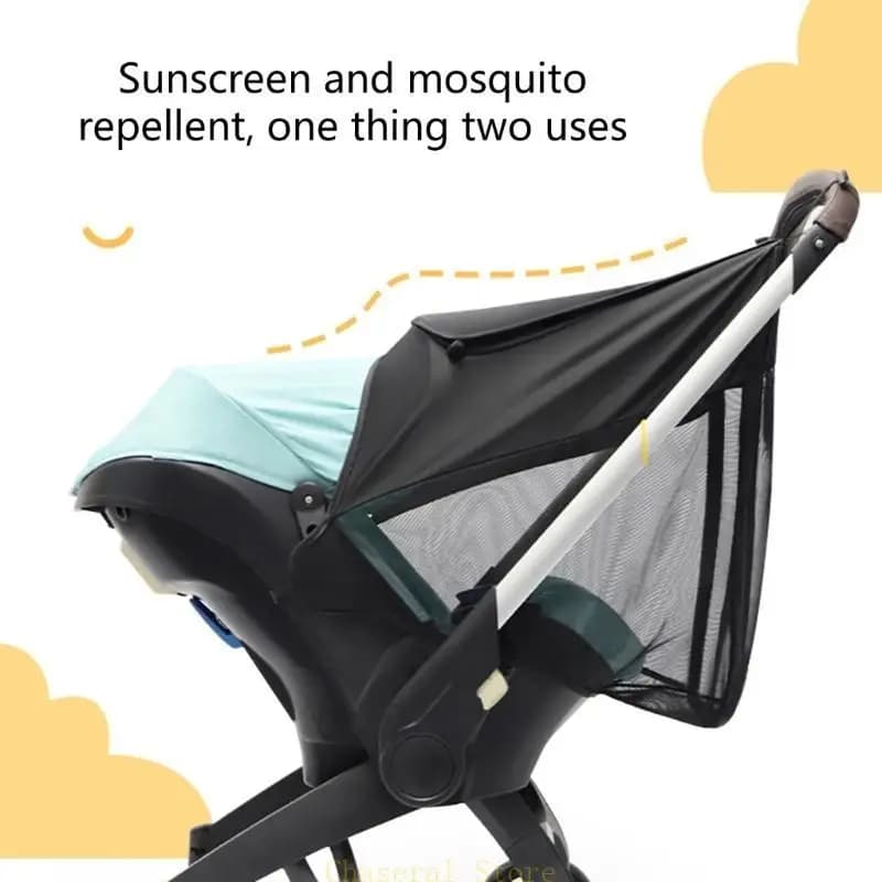 E7CE passeggino Mosquito-net e ombra solare Copertura da sole Protezione Ternopia del bambino Custiera