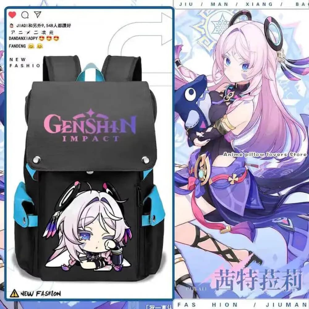 Zaino a Tema Genshin Impact Citlali, Borsa Moda per Studenti, Zaino Anime Cosplay, Borsa a Tracolla, Regalo per Fan del Gioco