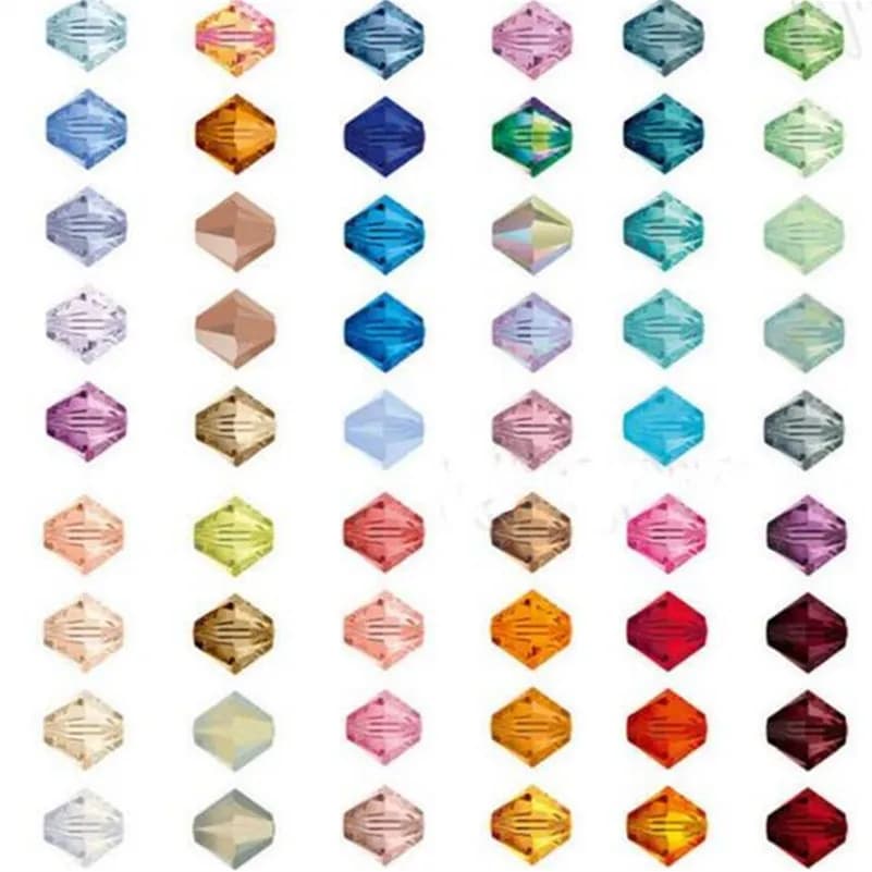 3mm 4mm 6mm 8mm Bicone Faceted Crystal beads Austria Glass Beads Loose Beads Spacer beads For Diy Jewelry Making