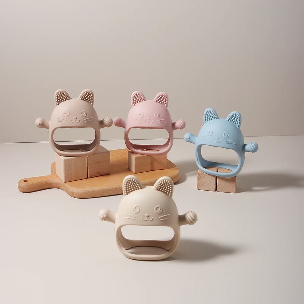 Nuovo arrivo bunny guanti massaggiagengive Silicone Anti-mangiare mano bastone molare massaggio gengive bambino Anti-mordere massaggiagengive accessori per bambini