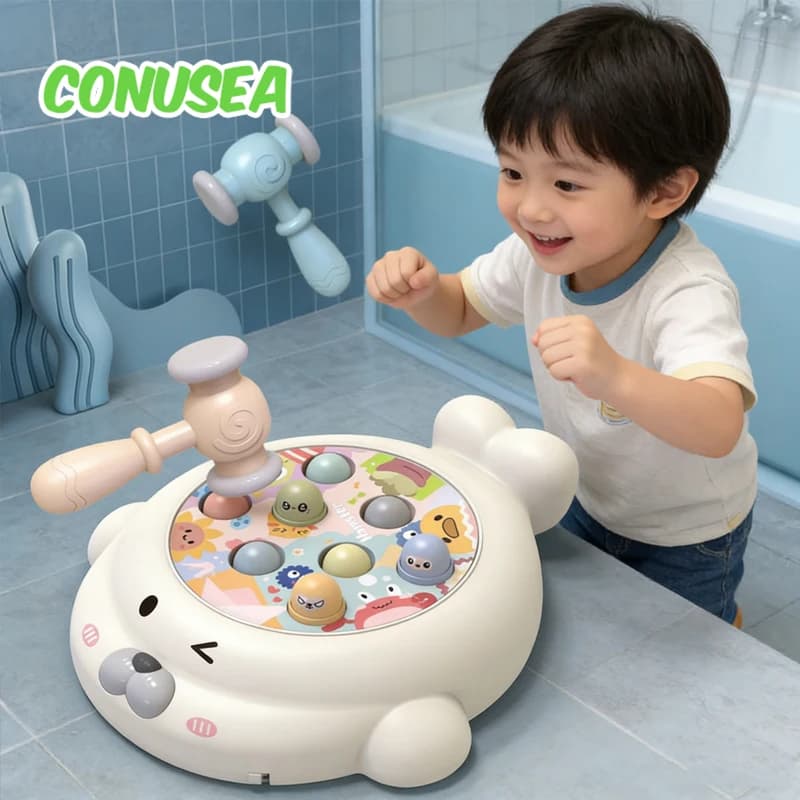 Giocattoli Interattivi per Neonati, Gioco del Squalo, Giocattolo a Percussione, Giochi Educativi per lo Sviluppo Precoce, Martelli Giocattolo per Bambini, Regali di Compleanno