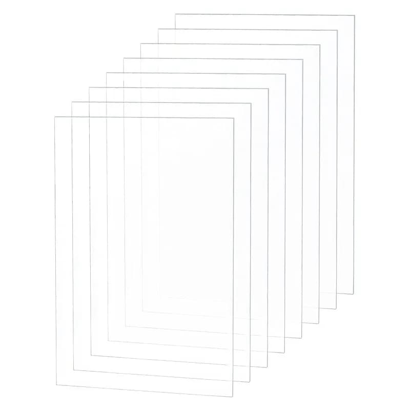 30 fogli Cornice in plexiglass da 0,4 mm Foglio acrilico trasparente sostitutivo da 5x3 pollici per cornici fotografiche e display di progetti
