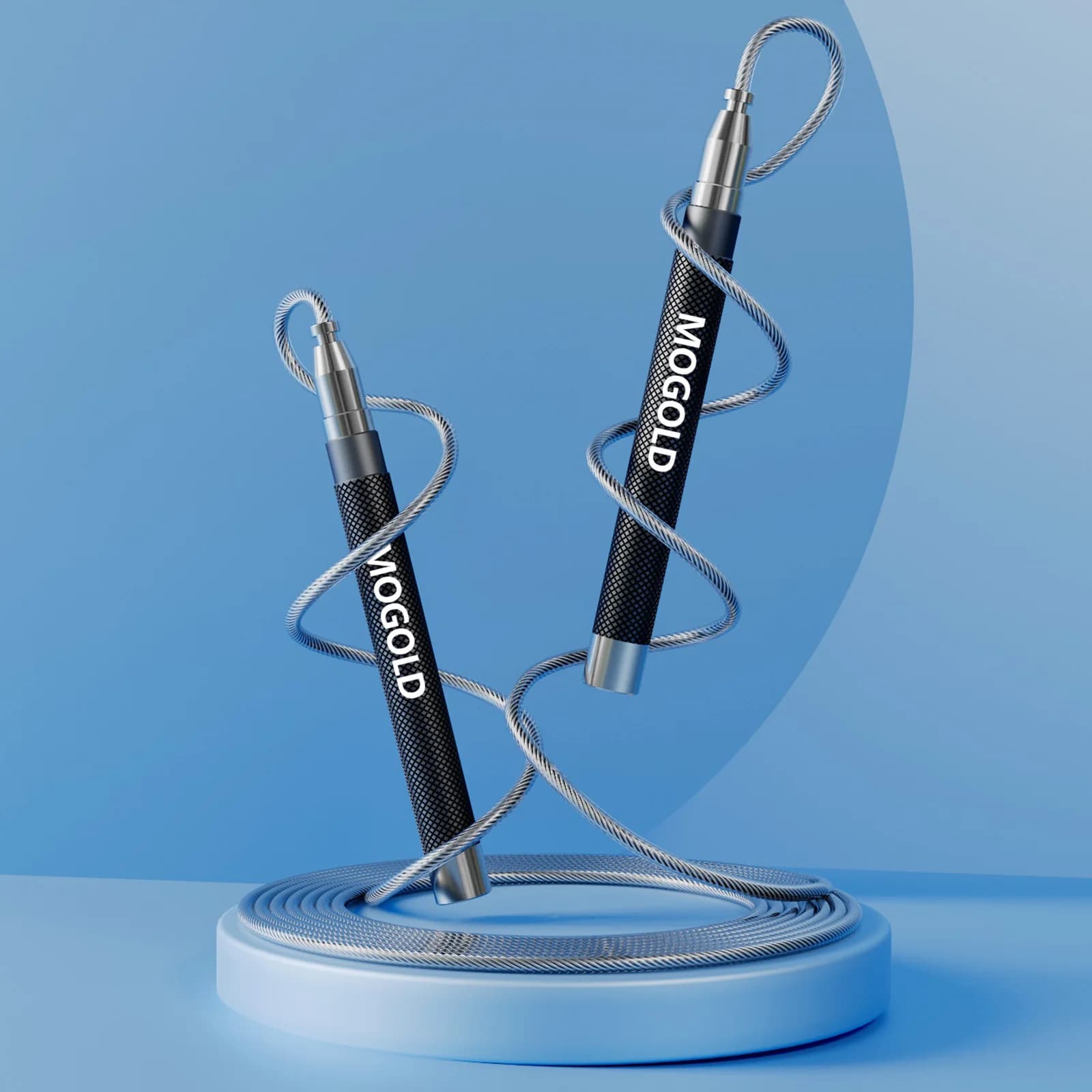 MOGOLD Metal Wire Jumping Corda – Ultra fast, stable and non-flushing acceleration, one-click adjustment