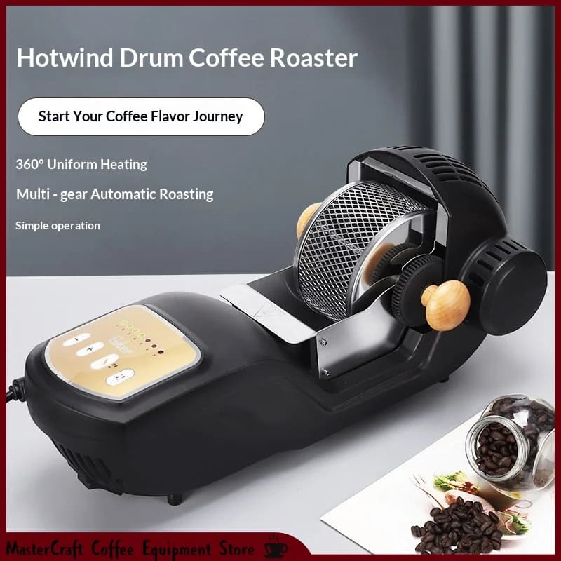 In Stock Gaber Automatic Coffee Bean Roaster Electric Small Size Home Use Roasting Machine For Raw Green Coffee Bean Baking