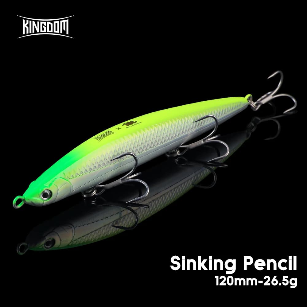 Kingdom Pencil Floating Fishing riches 120mm 26.5g Long throw Water baits Salad Train Artificial bait Wobblers Recall