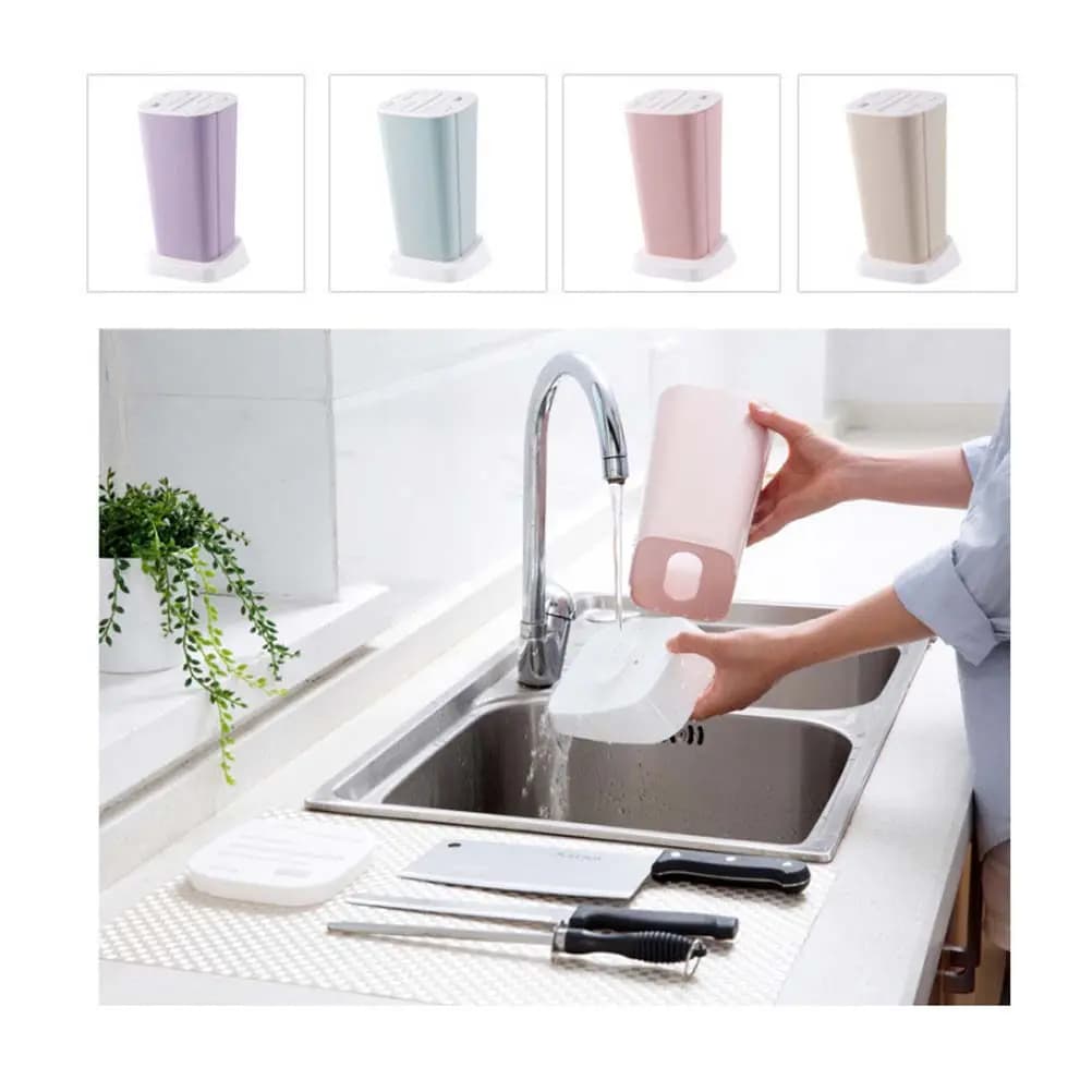 Creative Kitchen Knife Holder PP, Multi-Spart, Stackable, Sliding, Drenante, Organizer for All Knives, for a Sorted Cleaning