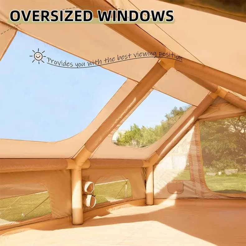 Tenda da campeggio gonfiabile per famiglie all'aperto con logo personalizzato in fabbrica professionale per 6-8 persone